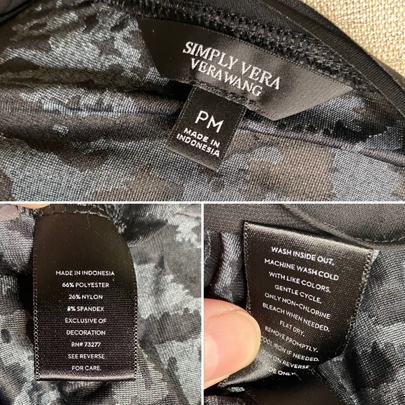 Simply Vera Wang Sheer Velvet Burnout Top - Picture 12 of 12